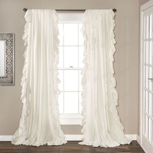 lot 55968 image: Reyna Ruffle 54 x 84 Curtain Set