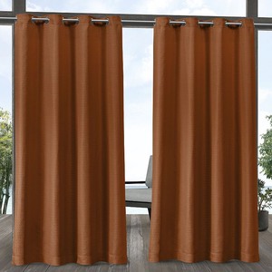 lot 66435 image: Exclusive Home Aztec IndoorOutdoor Grommet Top Curtain Panel Pair, 54 x 84