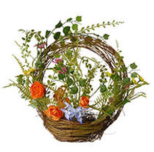 lot 66441 image: National Tree Artificial 16 Spring Ring Basket