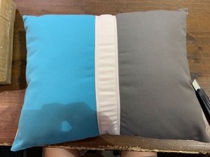 lot 66446 image: 18��x15�� BlueGrey Throw Pillow