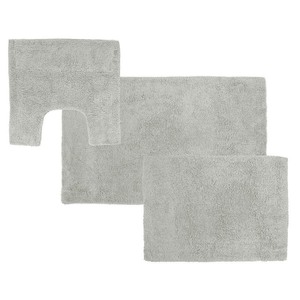lot 66453 image: Popular Bath Crawford 3-piece Bath Rug Set, Grey, 3 Pc Set