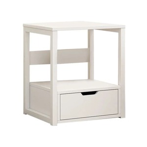 lot 66472 image: Franccesca 1 - Drawer Metal Nightstand in White