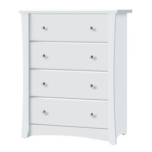 lot 66477 image: Storkcraft Crescent 4 Drawer Chest, White