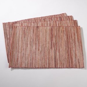 lot 66487 image: Saro Lifestyle Shimmering Woven Nubby Water Hyacinth Placemat Set