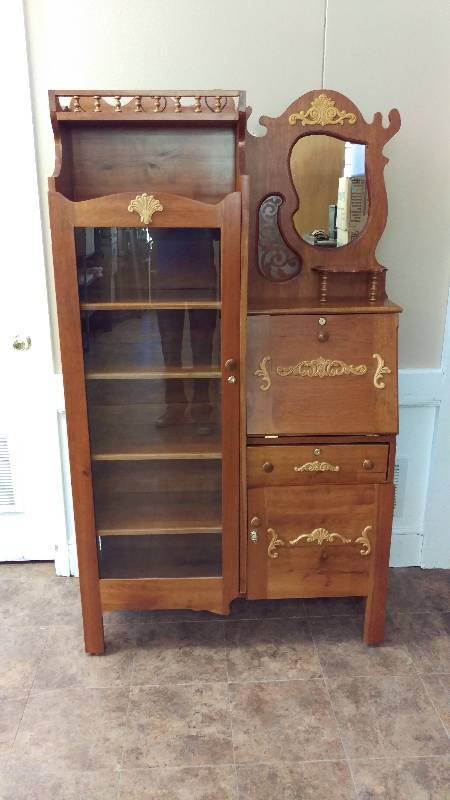 lot 9 image: Custom Solid Cherry Secretary