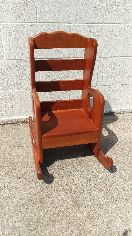 lot 23 image: Solid Cherry Child-Size Rocking Chair