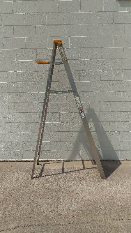lot 29 image: 8 Foot Aluminum Folding Step Ladder