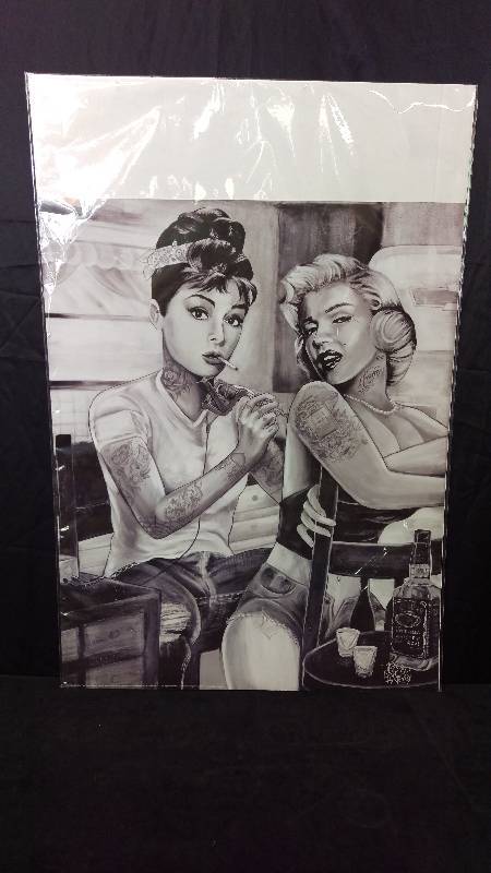 lot 137 image: Marilyn Monroe and Audrey Hepburn Poster