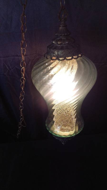 lot 58 image: Vintage Mid-Century Hanging Light