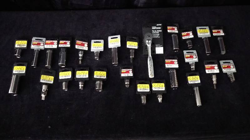 lot 104 image: Lot of New Craftsman Sockets and Wrench