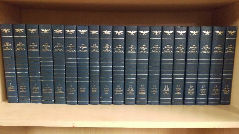 lot 128 image: 19 Volumes The Annals of America 1493-1973
