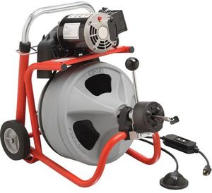 lot 1006 image: RIGID 115-Volt K-400 Drum Machine with C-31 38 in. Integral Wound Cable -- MSRP $509.61