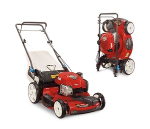 lot 1015 image: Toro Recycler 22 in. SmartStow High Wheel Variable Speed Walk Behind Gas Self Propelled Mower -- MSRP $379
