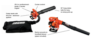 lot 1037 image: ECHO 165 MPH 391 CFM 25.4 cc Gas 2-Stroke Cycle Leaf Blower Vacuum -- MSRP $199