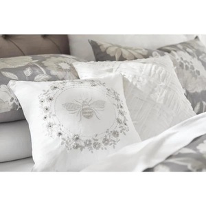 lot 1060 image: Home Decorators Collection Larkspur 5-Piece Stone Gray and Khaki Cotton King Comforter Set -- MSRP $118.15