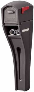 lot 1090 image: Step2 Mail Master Streamline Stone Grey OverPost Mounted Plastic Mailbox -- MSRP $58.67