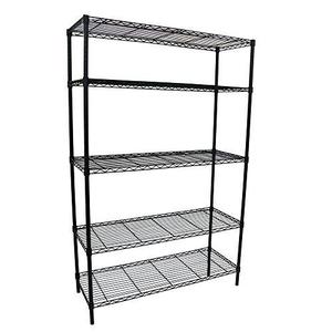 lot 1085 image: HDX Black 5-Tier Steel Wire Shelving Unit (36 in. W x 72 in. H x 16 in. D) -- MSRP $69.99