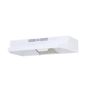 lot 1104 image: Broan-NuTone RL6200 Series 30 in. Ductless Under Cabinet Range Hood with Light in White -- MSRP $54