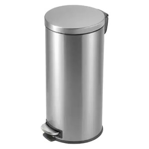 lot 1107 image: StyleWell 8 Gal. Stainless Steel Round Step-On Trash Can -- MSRP $44.99