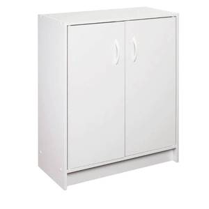 lot 1111 image: ClosetMaid 32 in. H x 24 in. W x 12 in. D White Wood Look 2-Cube Storage Organizer -- MSRP $36.04
