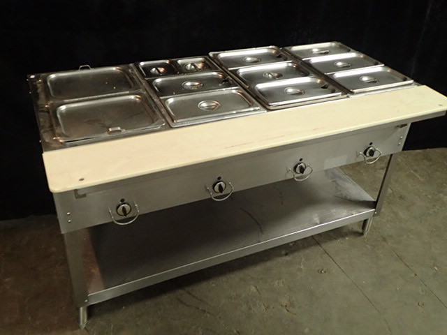 lot 3568 image: 58in 4 Bay Steam Well w Cutting Board