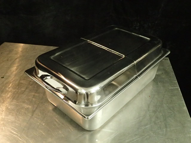 lot 3593 image: Full Size Stainless Insert with Folding Lid