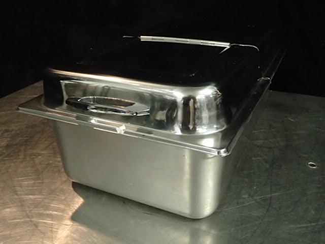 lot 3594 image: Full Size Stainless Insert with Folding Lid
