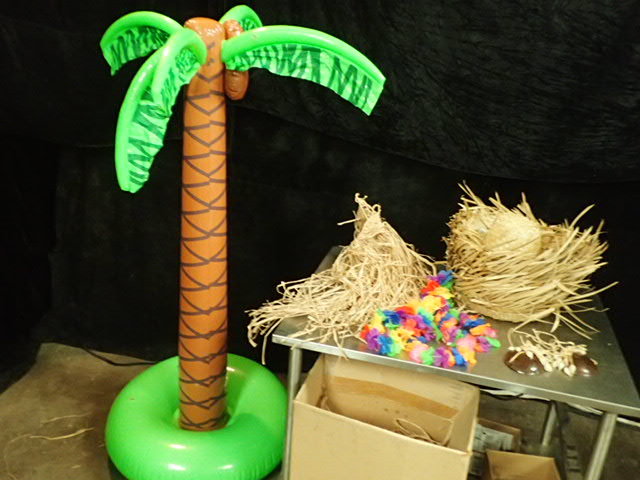 lot 3614 image: Lot of Tropical Party Goods