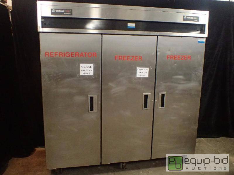 lot 3003 image: Delfield Three Door RefrigeratorFreezer Combo