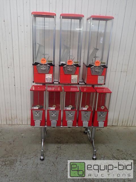 lot 1043 image: 2 Tier Rolling Vending Machines