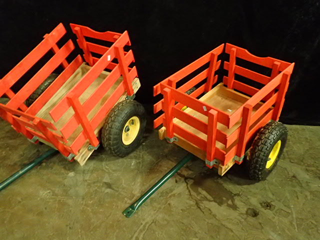 lot 3757 image: (2) Miniature Trailers with Drop Gates