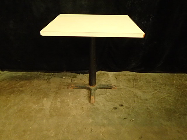 lot 3786 image: 30 x 30 Dining Table with Iron Base