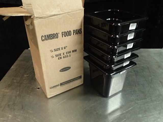 lot 3815 image: (6) 16 Size Cambro Food Pans