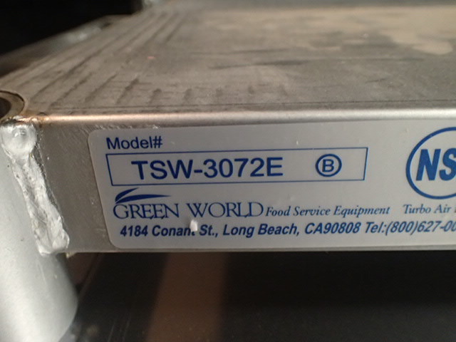 lot 3819 image: Green World (TSW-3072E) Stainless Steel Work Table