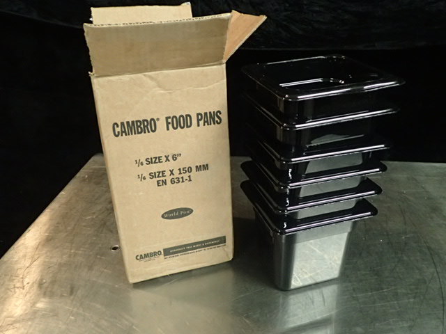 lot 3835 image: (6)16 Size 6 Cambro Food Pans