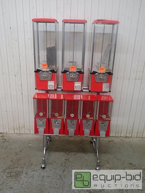 lot 1044 image: 2 Tier Rolling Vending Machines