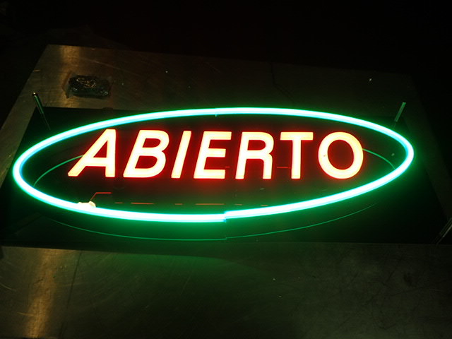lot 3859 image: ABIERTO Lighted Open Sign