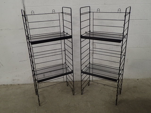 lot 3875 image: (2) Black Wire Merchandising Racks
