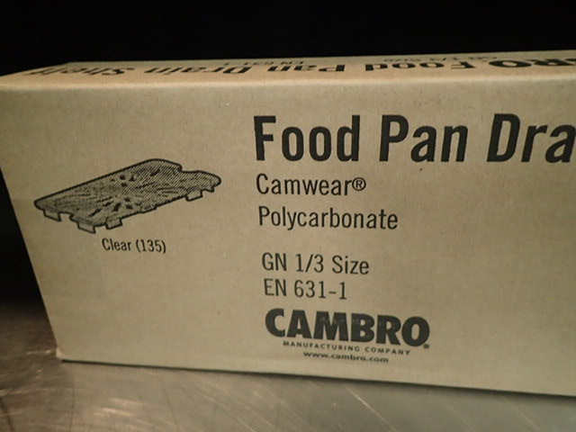 lot 3906 image: (6) 13 Size Cambro Food Pan Drain Shelves