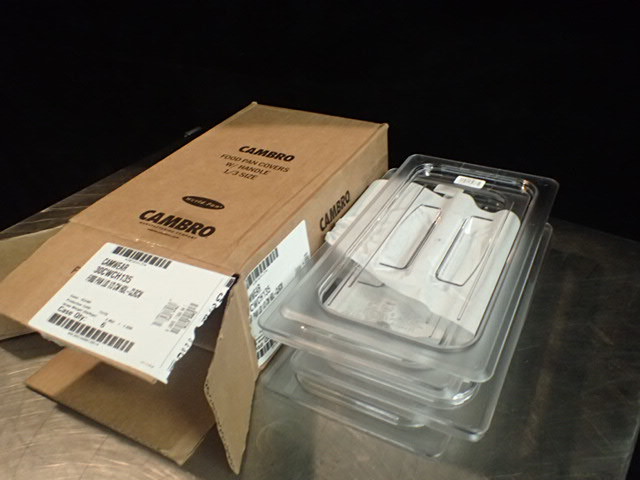 lot 3883 image: (6) Cambro Clear 13 Size Food Pan Covers