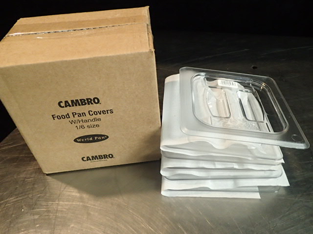lot 3892 image: (6) 16 Size Cambro Clear Plastic Lids