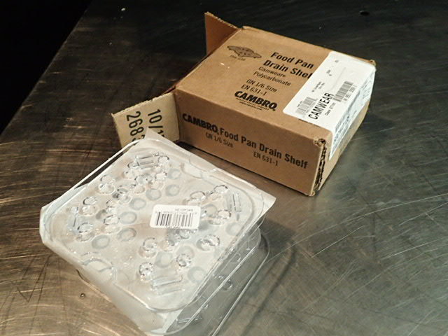 lot 3903 image: (6) 16 Size Cambro Food Pan Drain Shelves