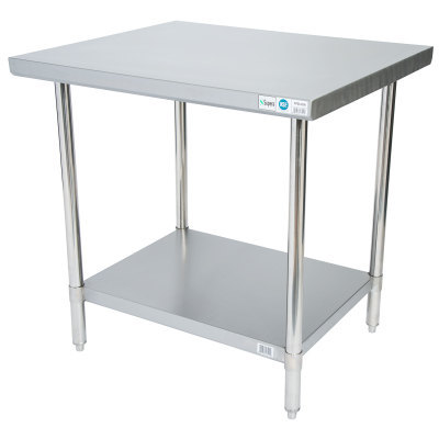 lot 3818 image: 30 x 36 Stainless Steel Work Table (WTSS-3036)