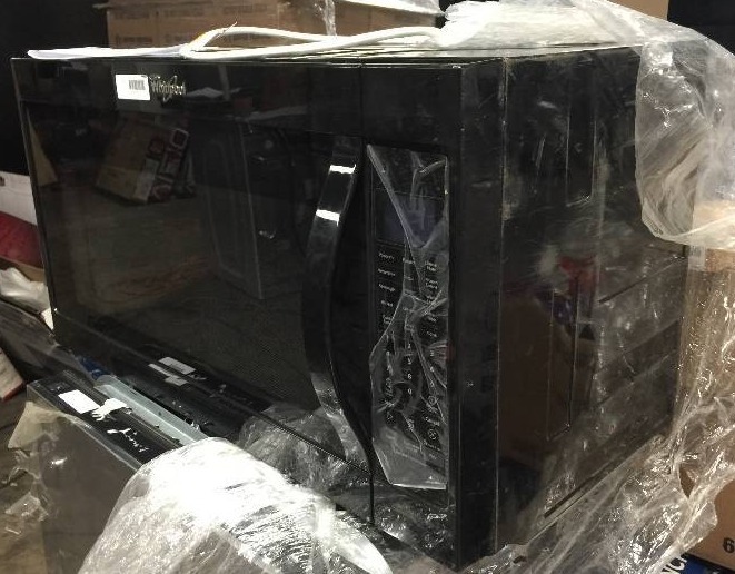 lot 448 image: Whirlpool Microwave Black 2.0 cu. ft. Over the Range Microwave with CleanRelease Non-Stick Interior