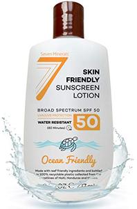 lot 17176 image: EWG TopRated Non-Mineral Sunscreen SPF 50 - Safe for Sensitive Skin and Face - Broad Spectrum UVAUVB Sunblock Lotion with Moisturizing Aloe & Vitamin E - Reef Safe Ingredients - 8 fl oz