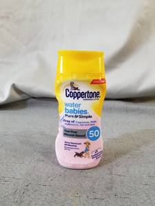 lot 17213 image: COPPERTONE WATER BABIES PURE & SIMPLE SUNSCREEN SPF 50