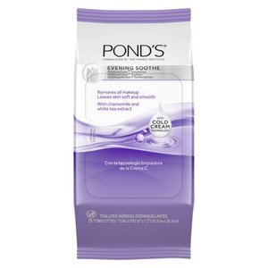 lot 17259 image: Ponds MoistureClean Evening Soothe Makeup Remover Wipes, 28 ct