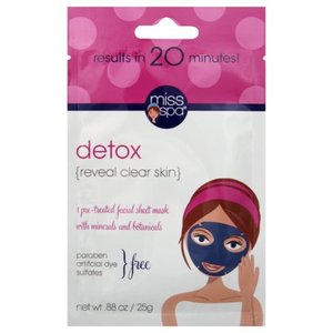 lot 17287 image: Lot of 5 Miss Spa Detox Facial Sheet Mask 0.88 Ounce