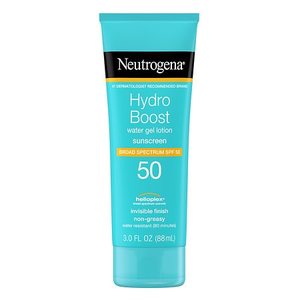 lot 87618 image: Neutrogena Hydro Boost Gel Moisturizing Sunscreen Lotion, SPF 50, 3 fl. oz