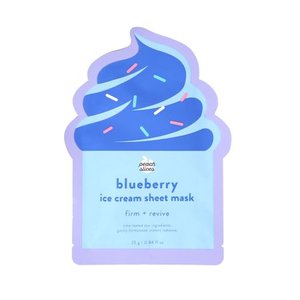 lot 87651 image: Lot of 5 Peach Slices Blueberry Ice Cream Sheet Mask, Firm  Revive 0.84 fl. oz